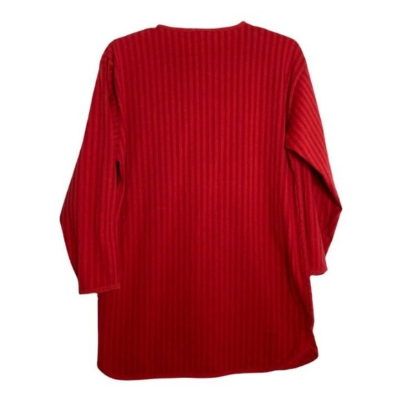 The Museum Company Womens S L Red Striped Nightgown Christmas Naughty Or Nice - Picture 2 of 5